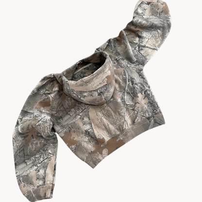 Relaxed Fit Women's Cropped Hoodie
