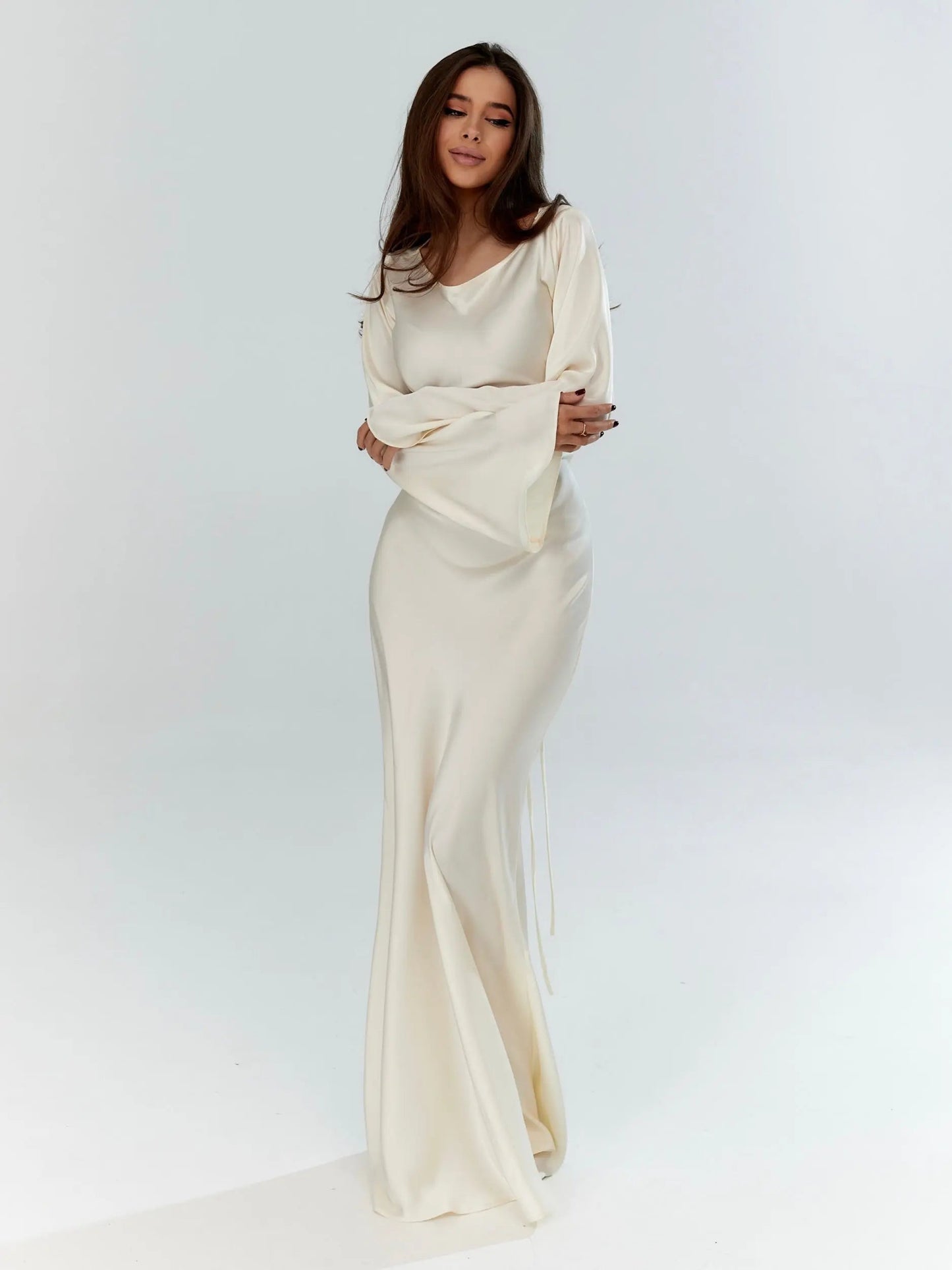 Women's Long-Sleeve Maxi Dress - OutfitLondon