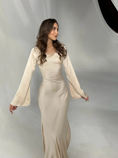 Women's Long-Sleeve Maxi Dress
