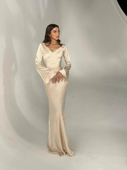 Women's Long-Sleeve Maxi Dress