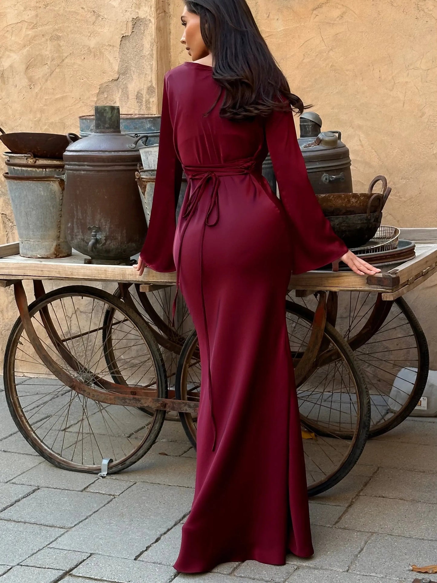 Women's Long-Sleeve Maxi Dress