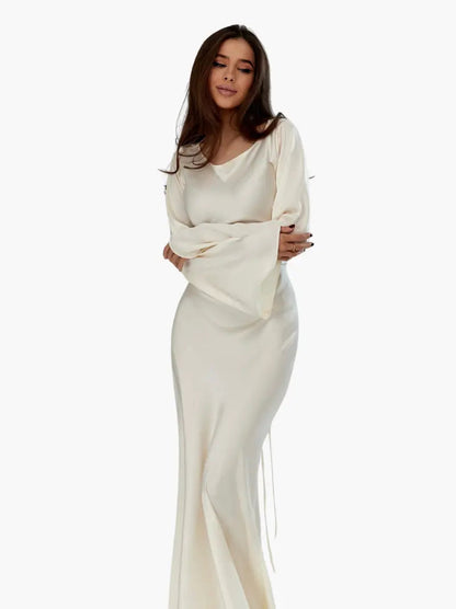 Women's Long-Sleeve Maxi Dress