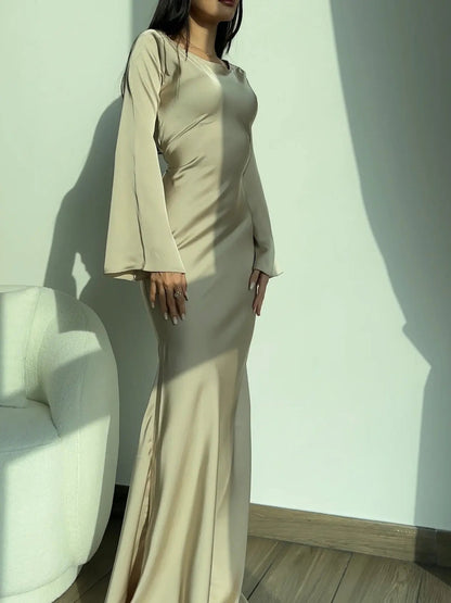 Women's Long-Sleeve Maxi Dress