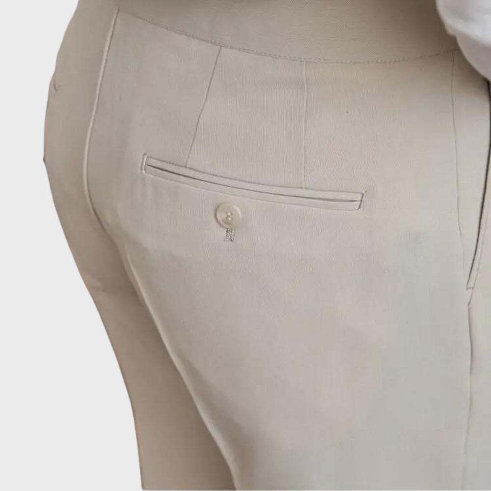 Men's Tailored Trousers Wool Blend Dark Grey