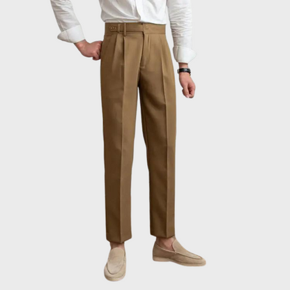 Men's Tailored Trousers Wool Blend Dark Grey