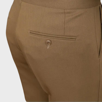 Men's Tailored Trousers Wool Blend Dark Grey