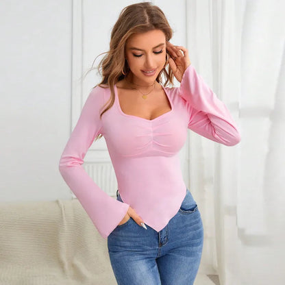 Slim Fit Long Sleeve Women's Blouse