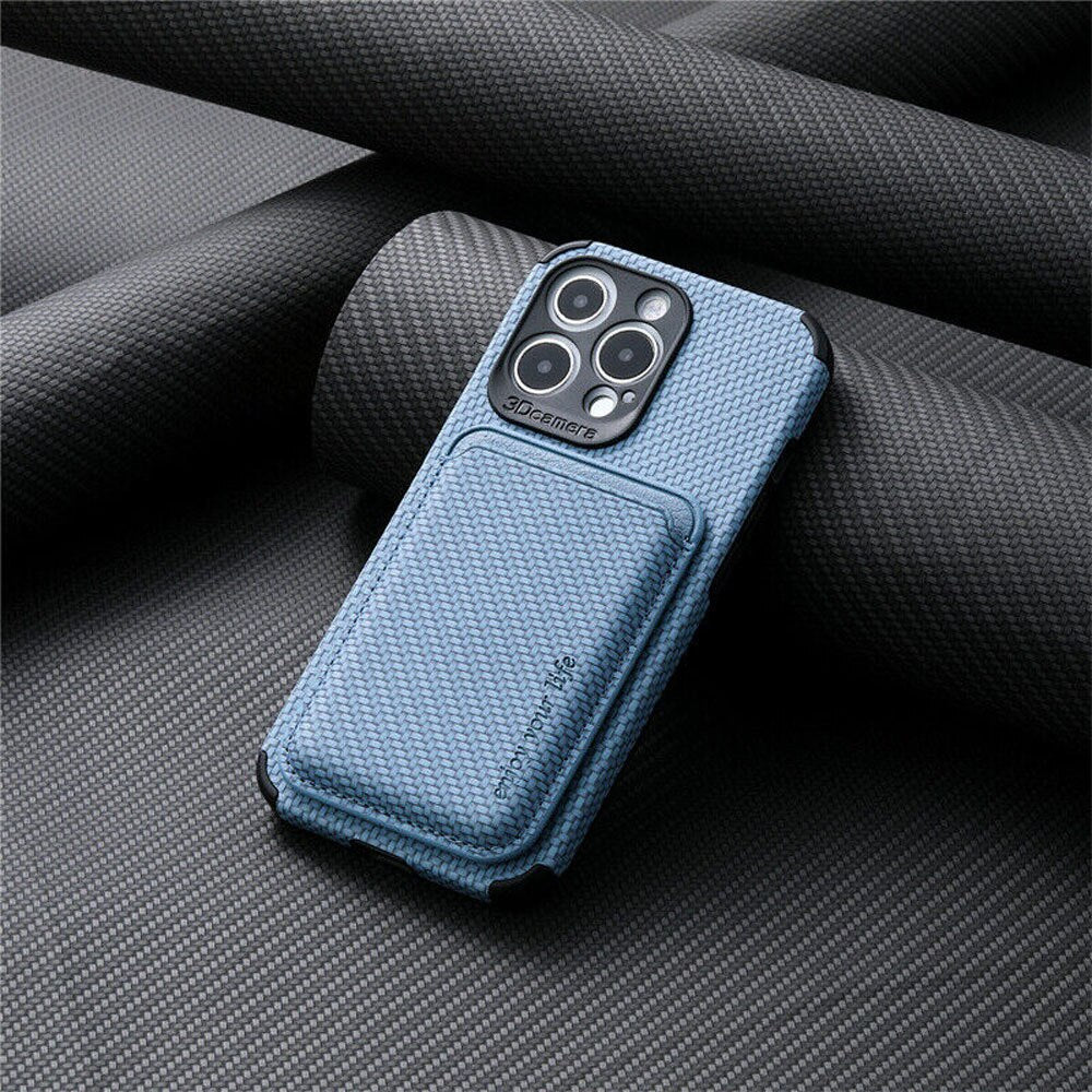 Thin Phone Case with Card Holder and Qi Charging