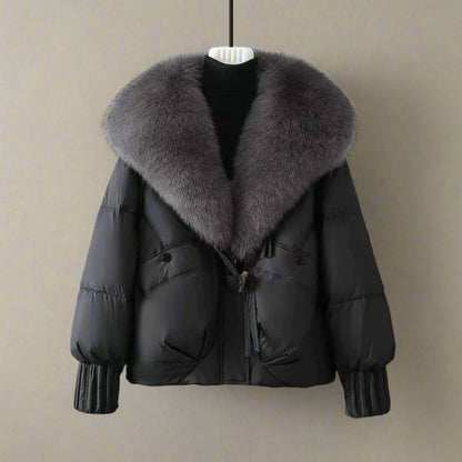 Casual Fit Puffer Coat | Faux Fur Hooded Jacket
