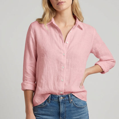 Casual Fit Floral Blouse with Long Sleeves