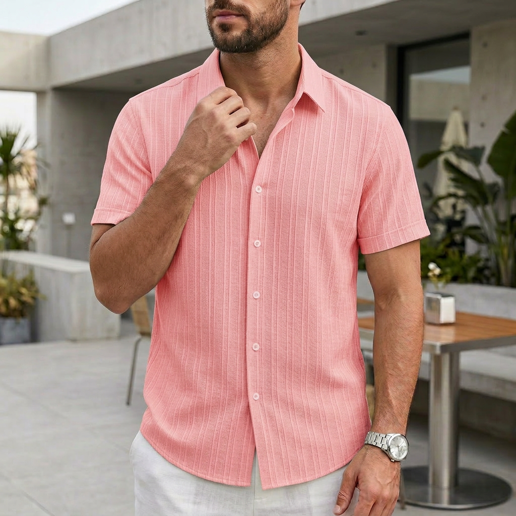 Casual Fit Short Sleeve Dress Shirt