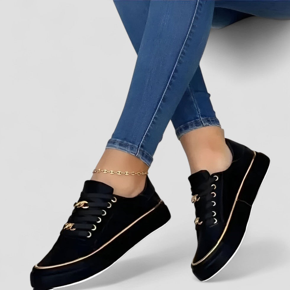 Ladies Thick Heel Sneaker Boots