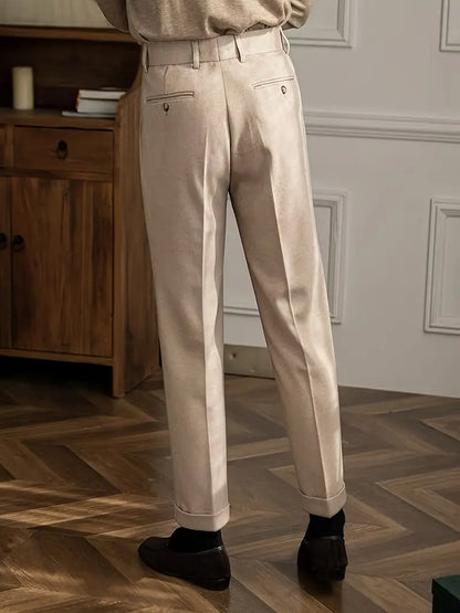 Classic Fit High Waisted Formal Trousers