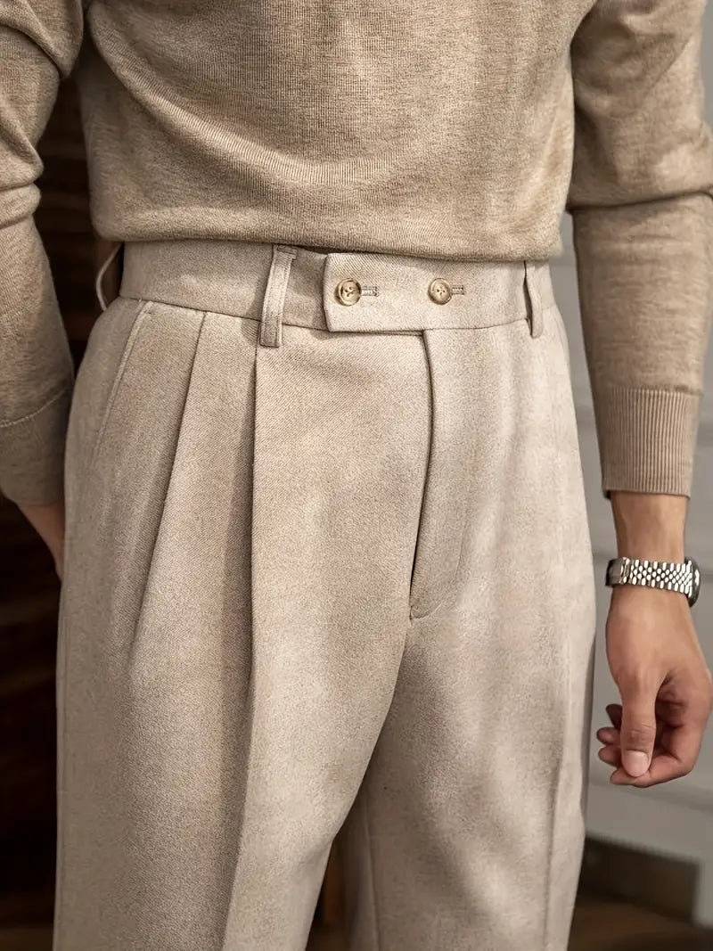 Classic Fit High Waisted Formal Trousers