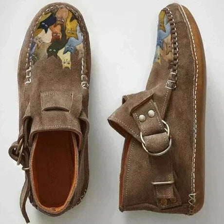 Ladies Low Heel Ankle Boots