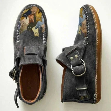 Ladies Low Heel Ankle Boots