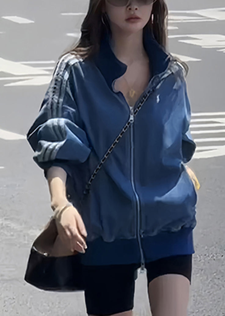 Women's Plus Size Denim Coat Blue - OutfitLondon