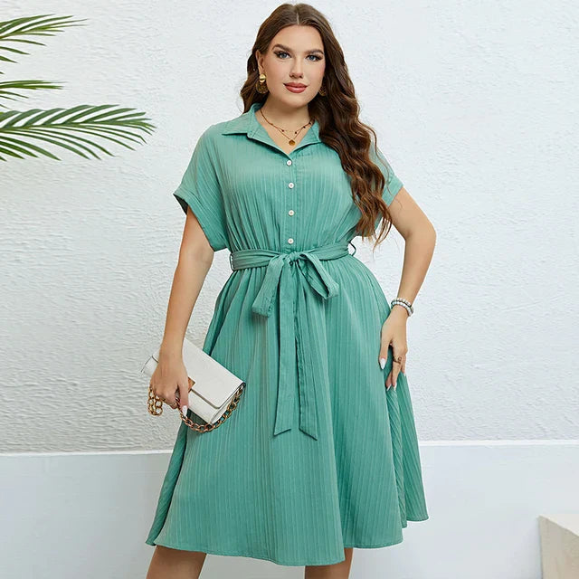 Relaxed Fit Summer Midi Dress for Ladies - OutfitLondon