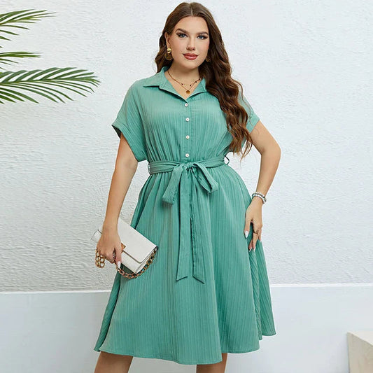 Relaxed Fit Summer Midi Dress for Ladies - OutfitLondon