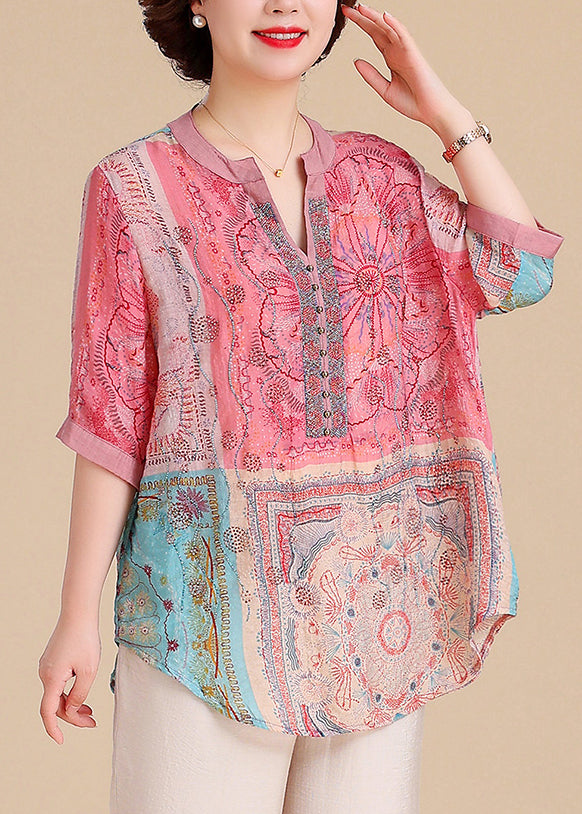 Women's Cotton V Neck Blouse Breathable White - OutfitLondon