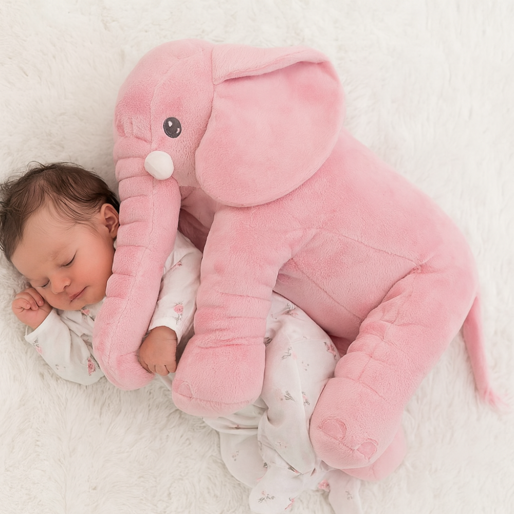 Soft Baby Elephant Support Pillow Cute Nursery Accessory
