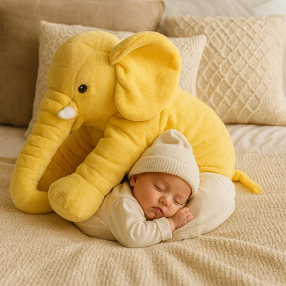 Soft Baby Elephant Support Pillow Cute Nursery Accessory