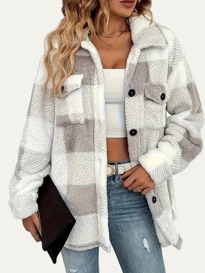 Ladies Classic Check Flannel Jacket - OutfitLondon