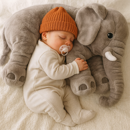 Soft Baby Elephant Support Pillow Cute Nursery Accessory