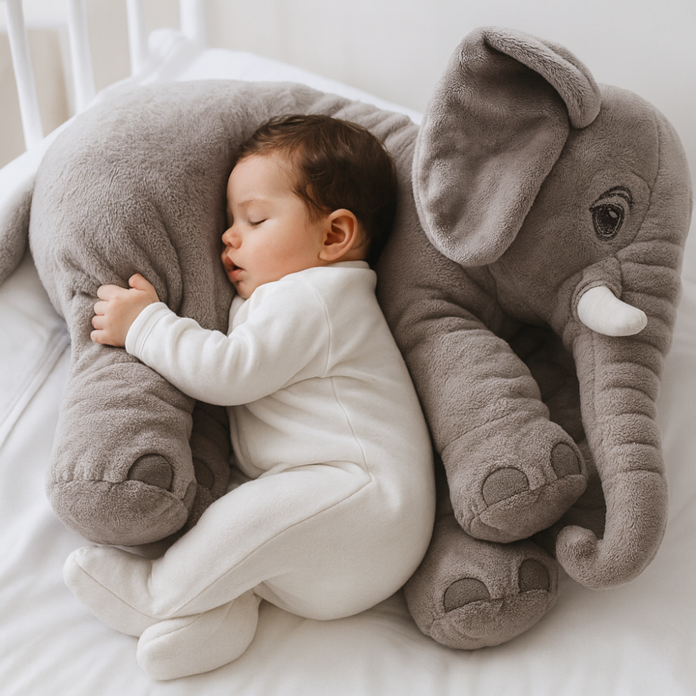Soft Baby Elephant Support Pillow Cute Nursery Accessory