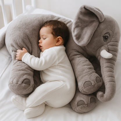 Soft Baby Elephant Support Pillow Cute Nursery Accessory