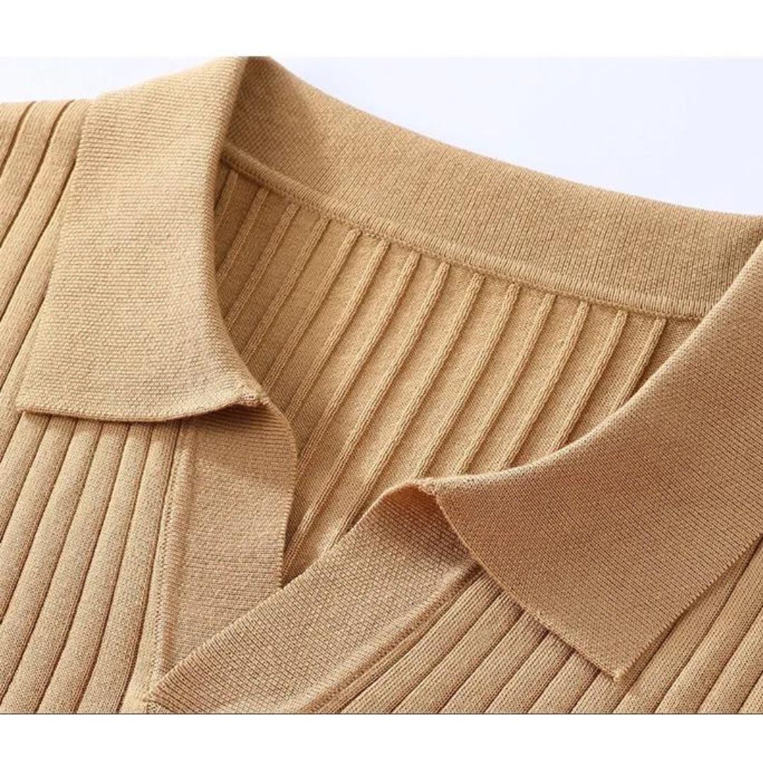 Slim Fit Polo Shirt with Stretchy Fabric