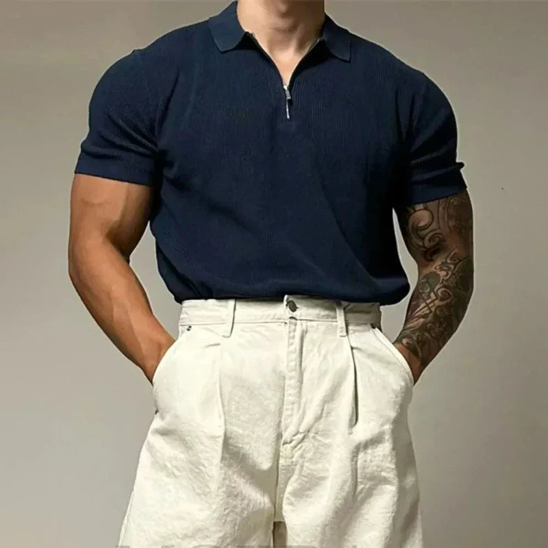 Comfortable Fit Polo Shirt Moisture Wicking Men's Tee