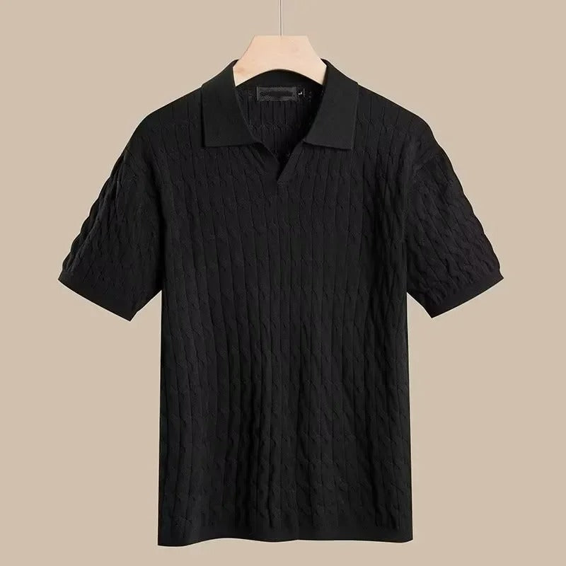 Breathable Polo Shirt with Soft Knit Design