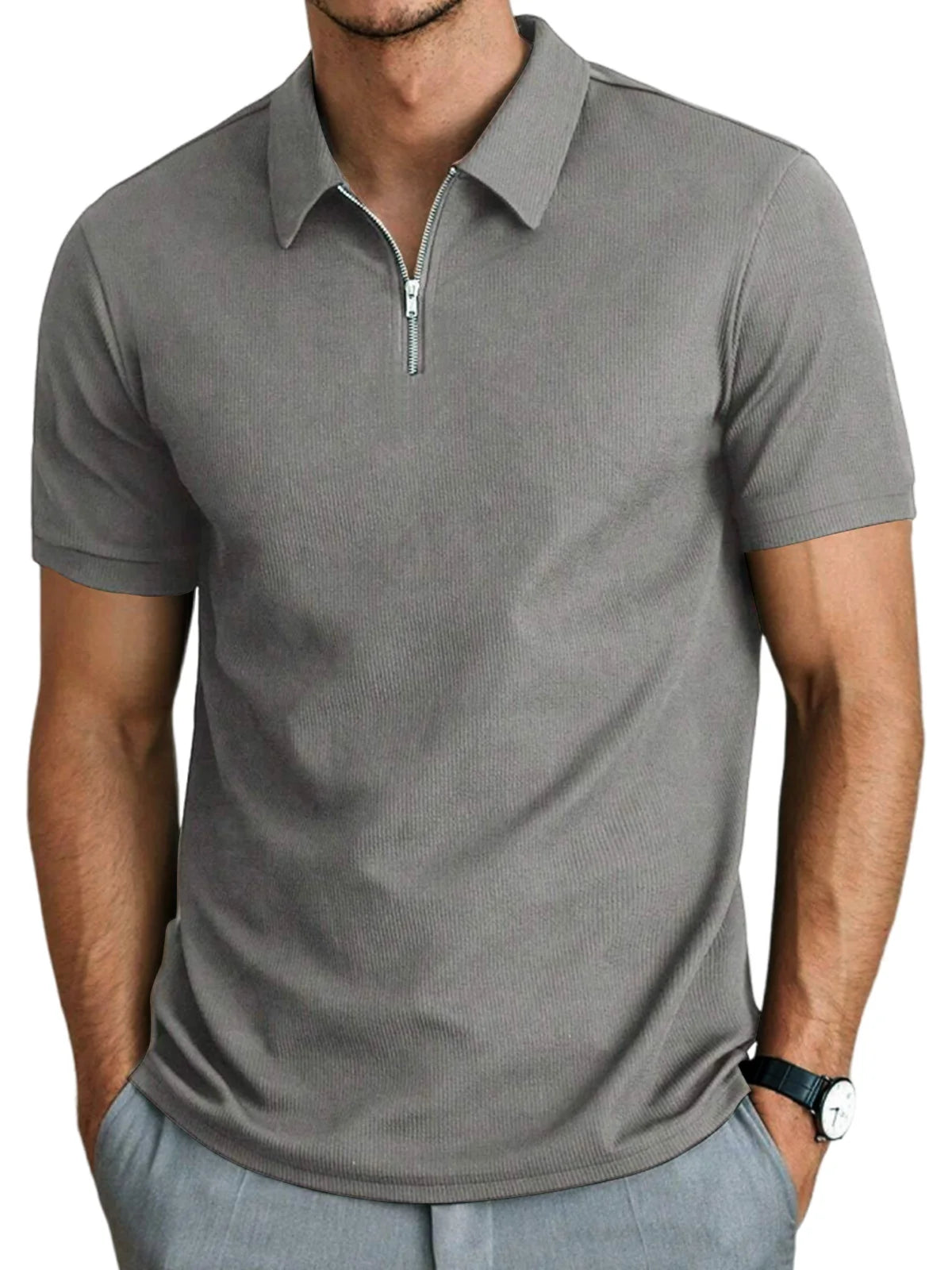 Breathable Polo Shirt - Casual Loose Fit