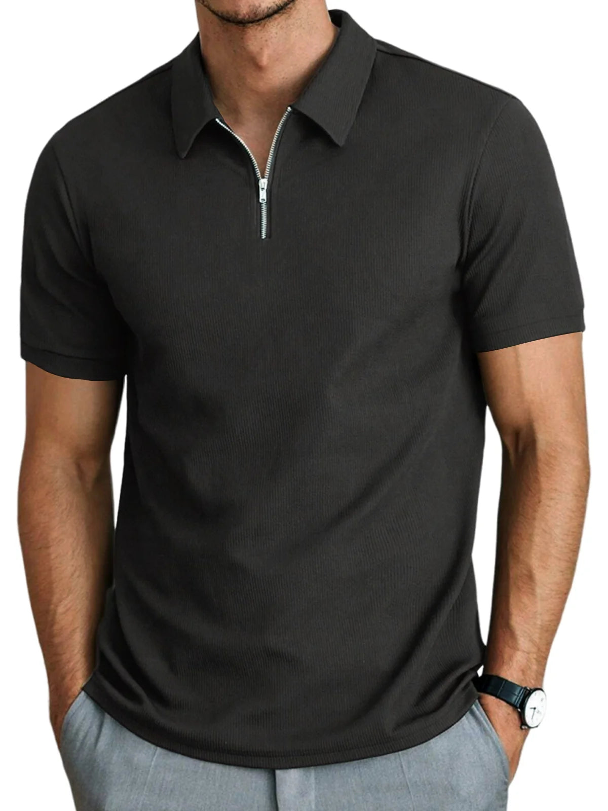 Breathable Polo Shirt - Casual Loose Fit