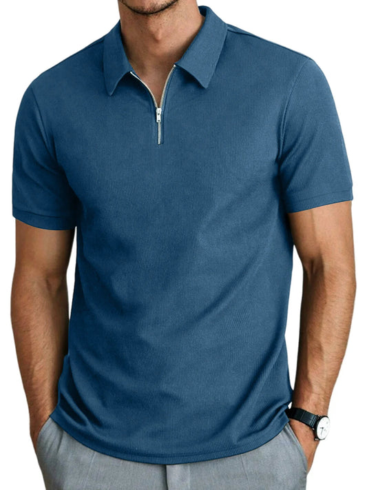 Breathable Polo Shirt - Casual Loose Fit - OutfitLondon