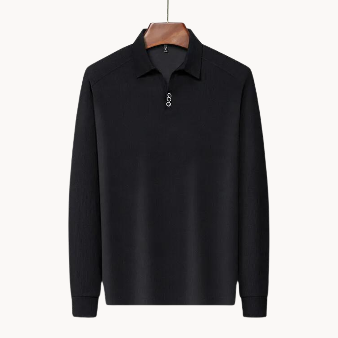 Comfortable Long Sleeve Polo Shirt Breathable Fit