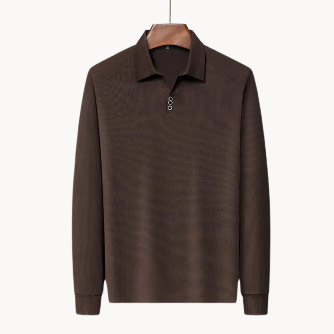Comfortable Long Sleeve Polo Shirt Breathable Fit