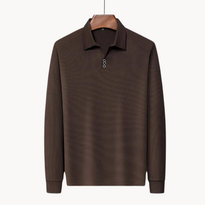 Comfortable Long Sleeve Polo Shirt Breathable Fit