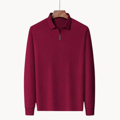Comfortable Long Sleeve Polo Shirt Breathable Fit