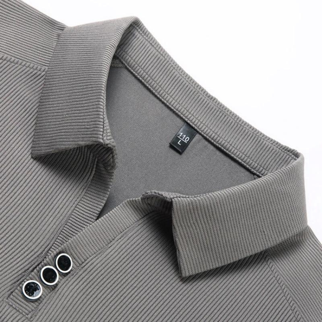 Comfortable Long Sleeve Polo Shirt Breathable Fit