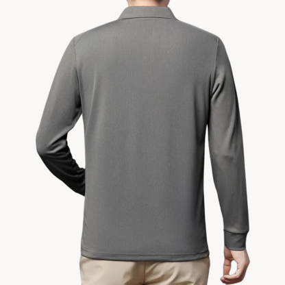 Comfortable Long Sleeve Polo Shirt Breathable Fit