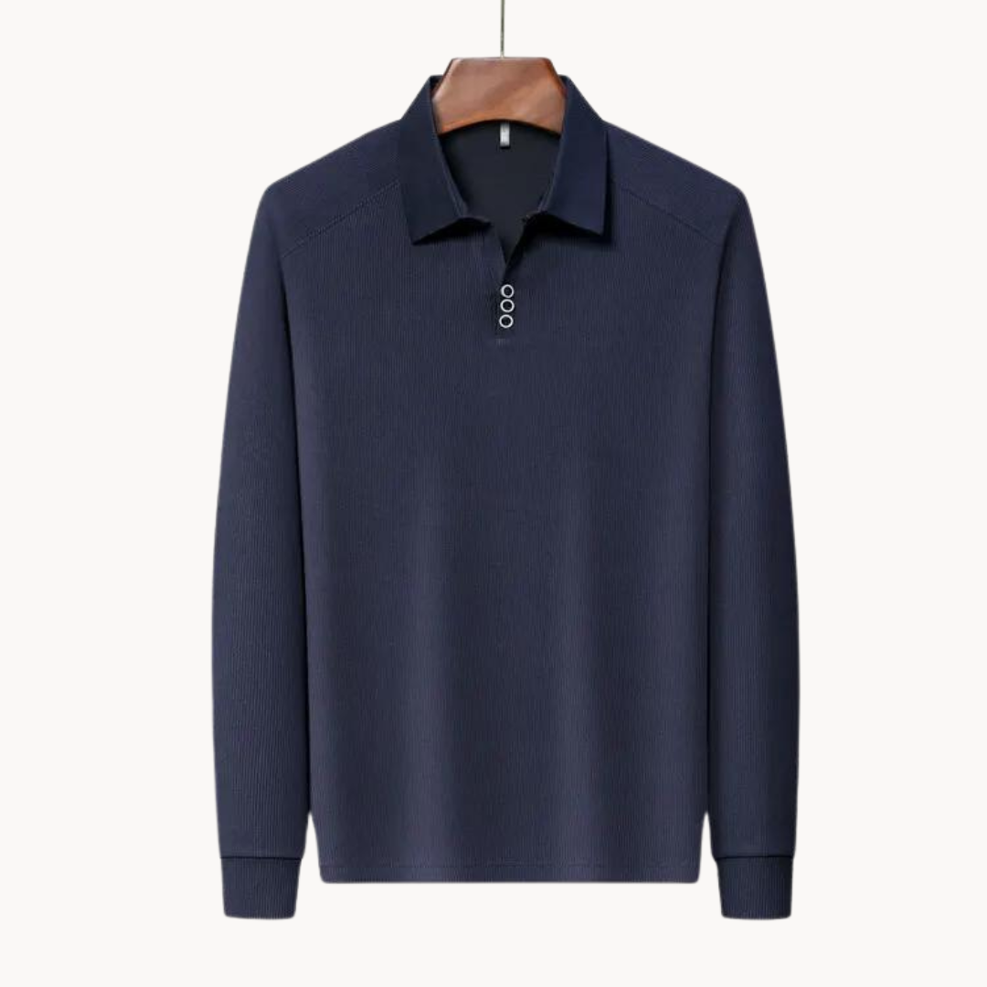 Comfortable Long Sleeve Polo Shirt Breathable Fit