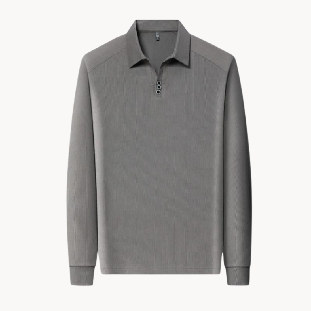 Comfortable Long Sleeve Polo Shirt Breathable Fit