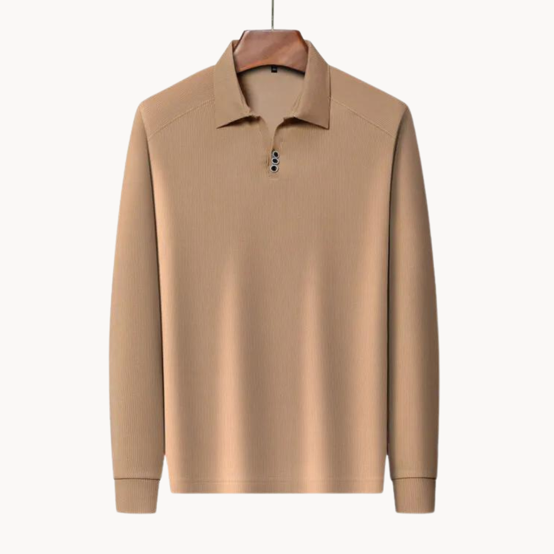 Comfortable Long Sleeve Polo Shirt Breathable Fit