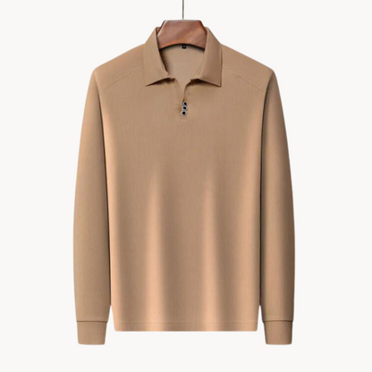 Comfortable Long Sleeve Polo Shirt Breathable Fit