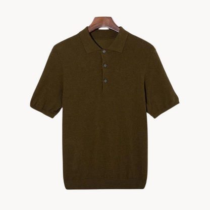 Comfortable Cotton Blend Casual Polo Shirt - OutfitLondon