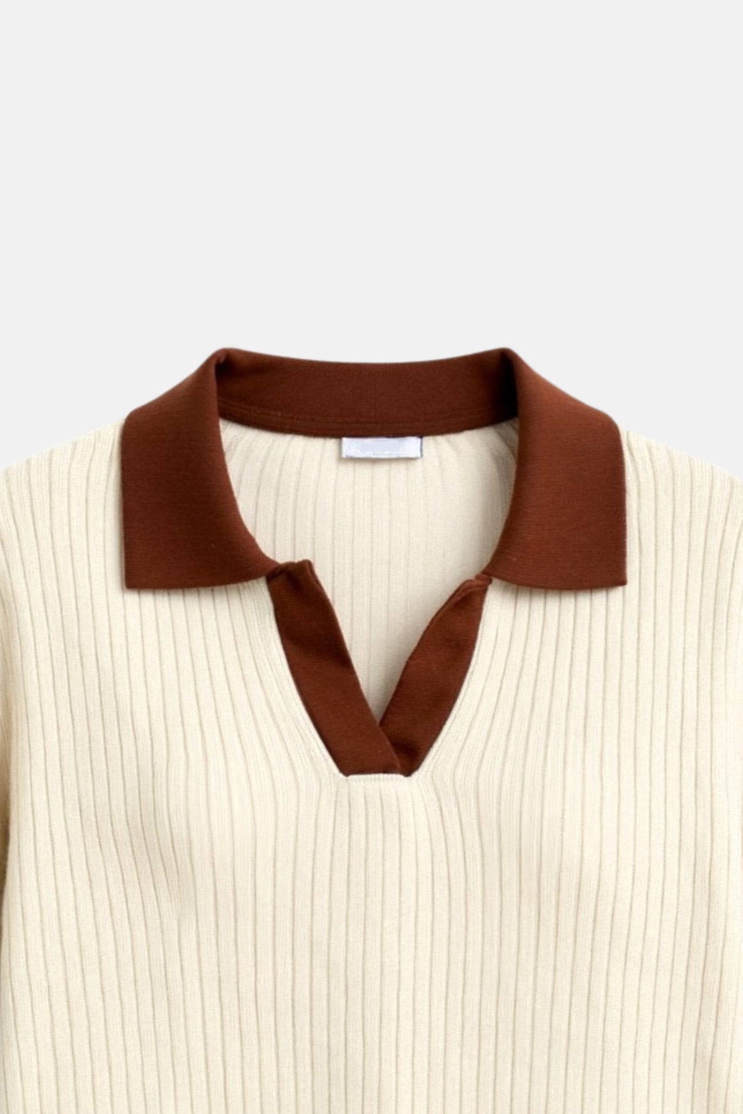 Breathable Polo Shirt with Relaxed Fit and V Neckline