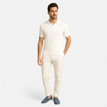 Classic Fit Polo Shirt with Soft Textured Fabric
