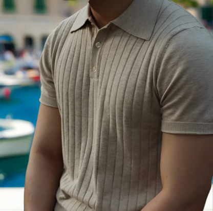 Comfy Striped Polo Shirt for Men